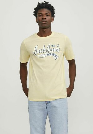 ELOGO SS O-NECK COL - T-shirt con stampa - french vanilla