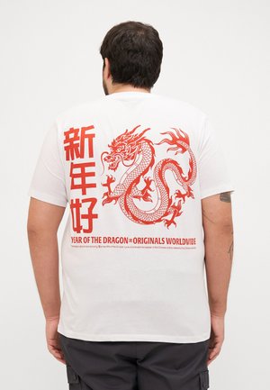 JORSNAKE TEE CREW NECK - T-shirt print - bright white