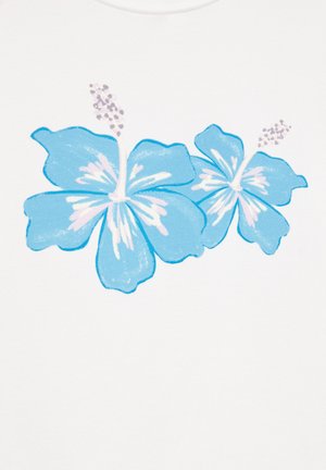 PULL&BEAR, HIBISCUS FLOWER - T-SHIRT - T-shirt imprimé - white