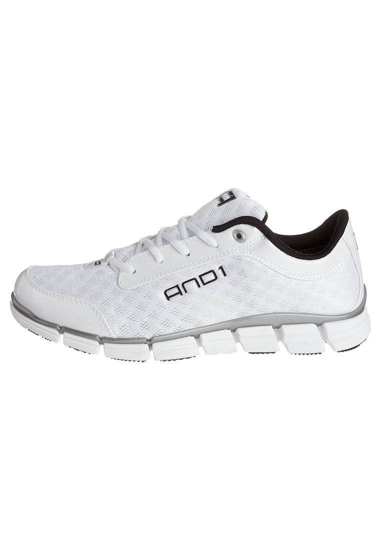 AND1 DOWN TIME LOW - Basketbalschoenen - white/black/grey/wit - Zalando.nl