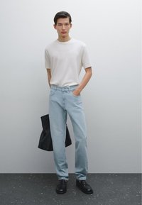 Massimo Dutti SHORT SLEEVE WITH CREW NECK - T-shirts basic - White