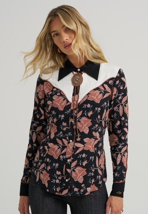 Wrangler WRANGLER x LAINEY WILSON FLORAL WESTERN SHIRT - Bluza s gumbima - black