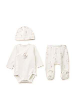 United Colors of Benetton BODYSUIT, LEGGINGS AND HAT SET.. UNISEX - Muts - white