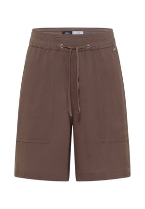 Cecil HIGH WAIST WIDE LEG SHORTS MIT STRUKTUR - Shortsit - urban taupe