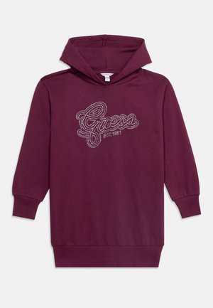 Guess, KIDS TEENS HOODED ACTIVE DRESS - Jurk - deep maroon
