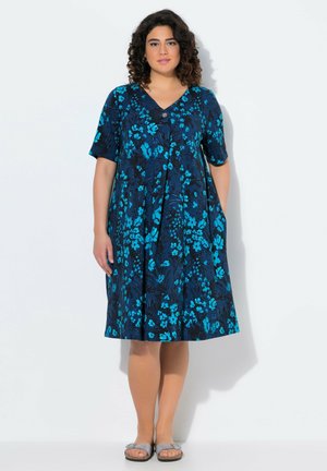 Ulla Popken PRINT - Žerzejové šaty - inky blue