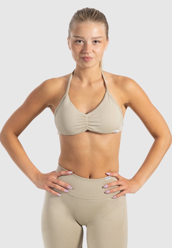 ESTA HALTERNECK YOGA PILATES - Sport-BH mit leichter Stützkraft - taupe