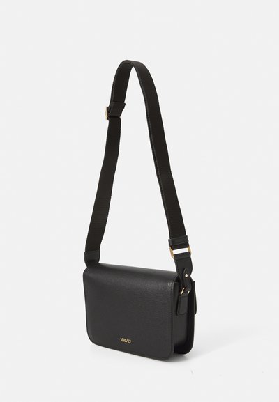 Versace SMALL CROSSBODY UNISEX - Bandolera - black/versace gold-coloured