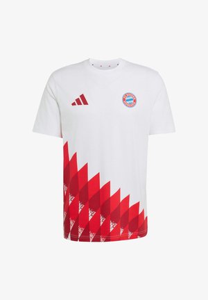 adidas Performance, ADIDAS PERFORMANCE FC BAYERN MUENCHEN ANTHEM GRAPHIC T-SHIRT - Printtipaita - white/team victory red