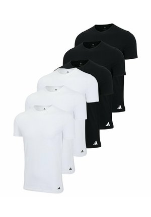 6ER PACK - CREW NECK ACTIVE CORE EINFARBIG - Unterhemd/-shirt - schwarz/weiß