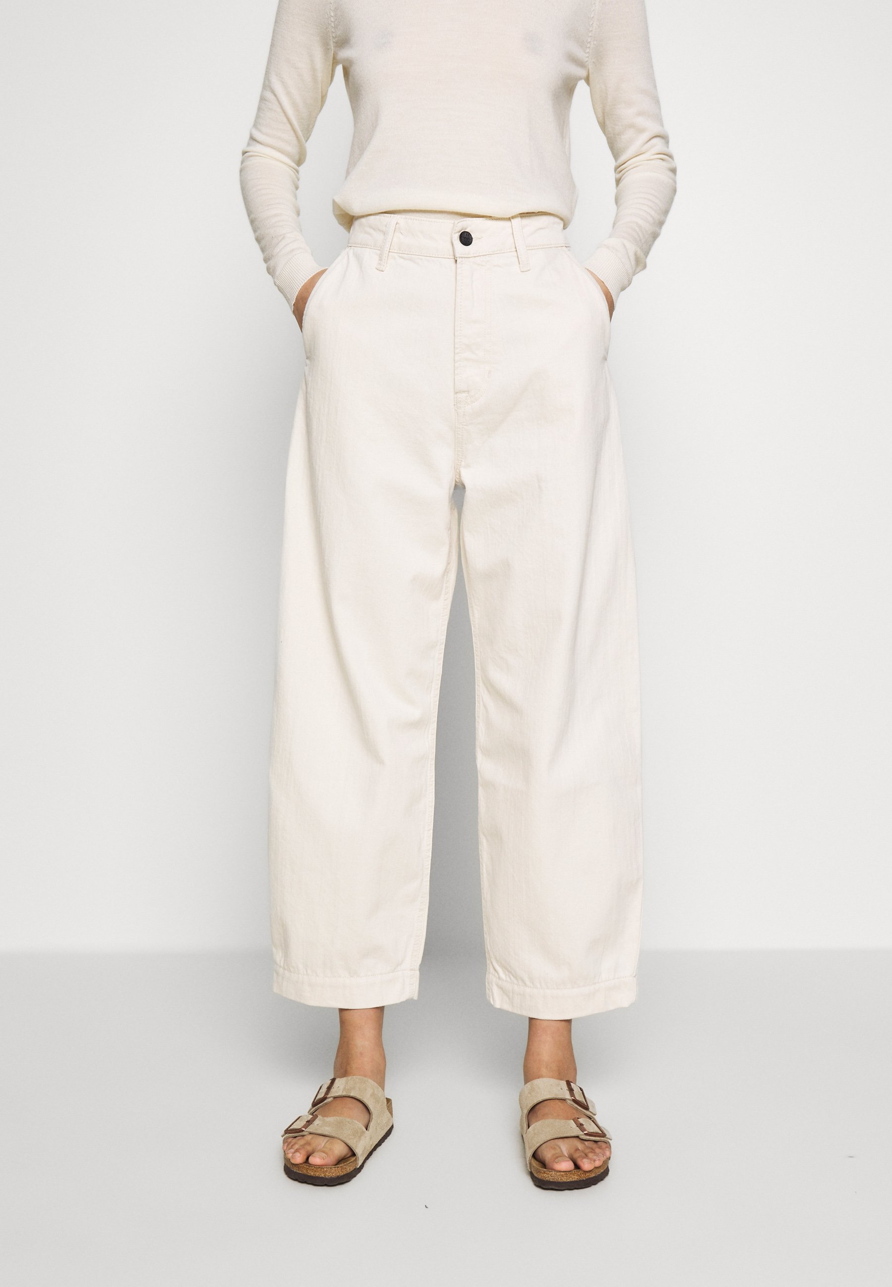Indigo LEILA - Relaxed fit jeans - ecru 