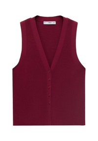 Strukirani kaput - dark red