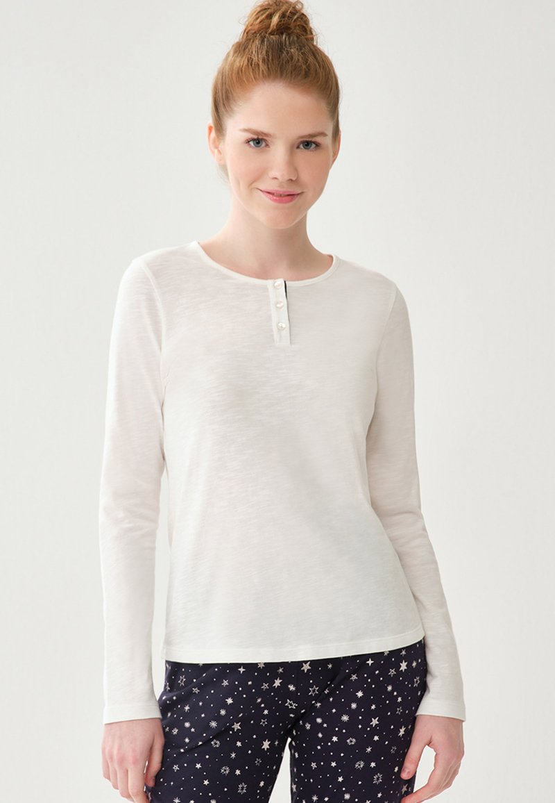 DAGI CREW NECK LONG SLEEVE Pyjama top white Zalando.ie