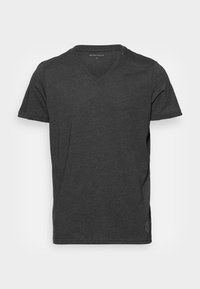 TOM TAILOR - V NECK TEE 2 PACK - T-shirt basic - dark grey melange - 0