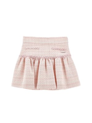 BON TON MELANGE CHIC - Mini skirt - rosa/silver-coloured