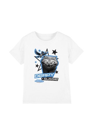 NETFLIX, KPOP DEMON HUNTERS DERPY AND SUSSIE SCRAPBOOK STARS UNISEX - Print T-shirt - white