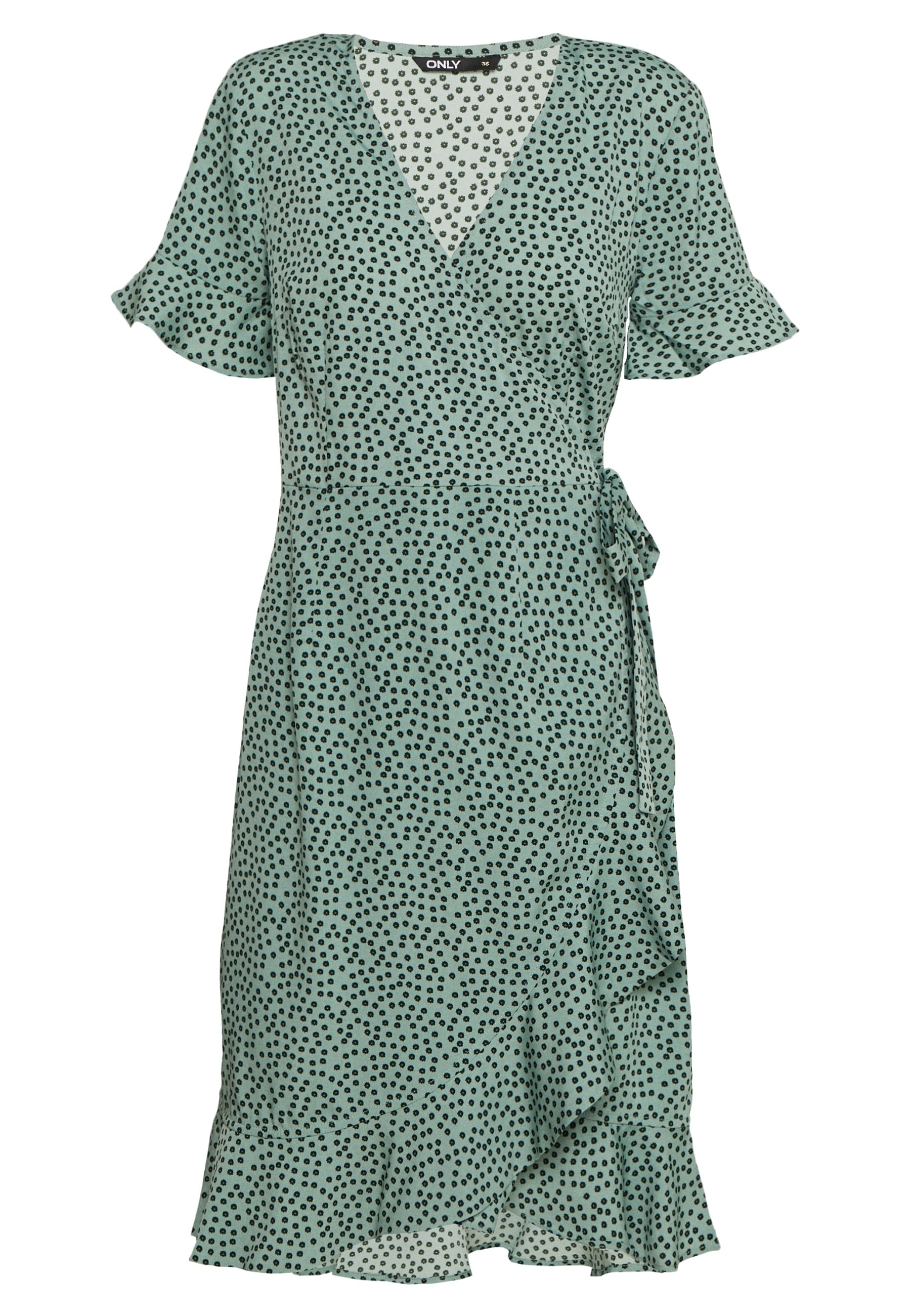 Wrap Dress Zalando Jurken Only ONLY Day Dress Green (Pre-owned