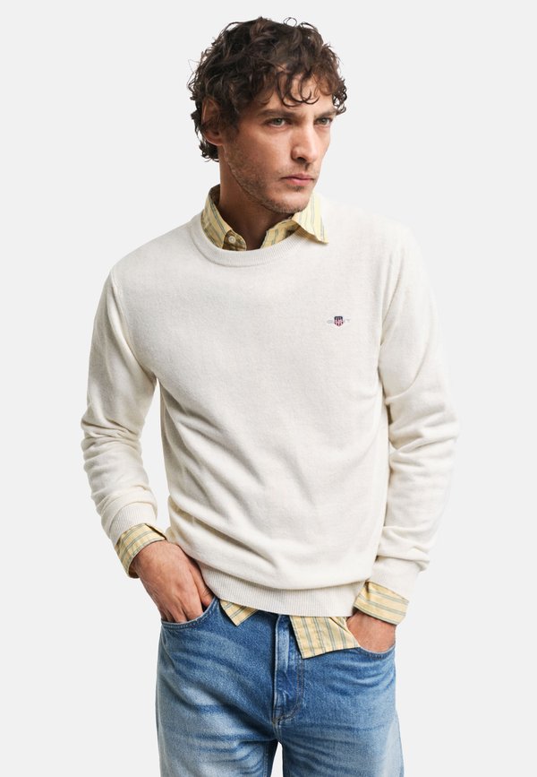 SUPERFINE CREW NECK - Strickpullover - cream