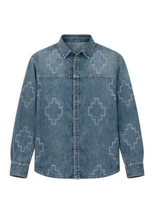 County of Milan, CAMICIA LOGO ALLOVER VAR.126 - Košile - blue