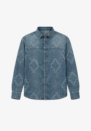 County of Milan, CAMICIA LOGO ALLOVER VAR.126 - Košile - blue