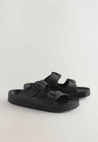REGULAR FIT -  DOUBLE STRAP FLAT - Baseino šlepetės - black
