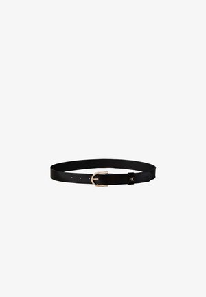 Calvin Klein, ROUNDED BUCKLE LOOP - Ceinture - black/antique light gold-coloured