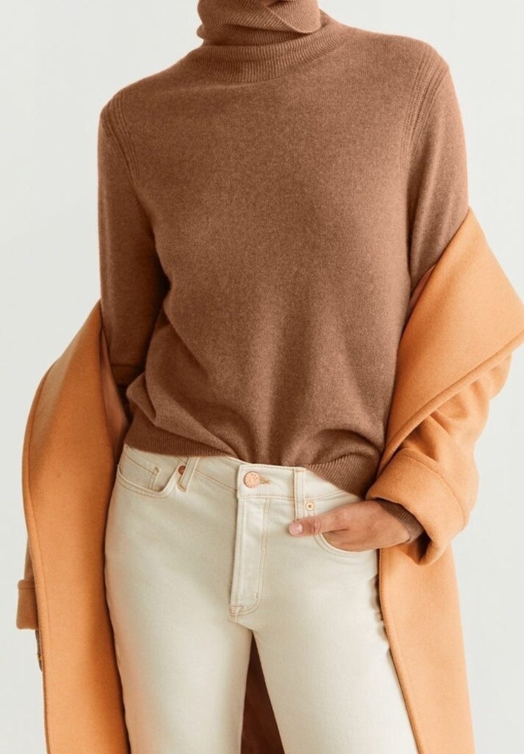 Mango Svetr - camel