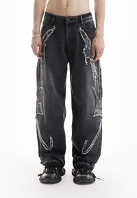 FAVELA Löst sittande jeans - black denim