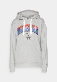 MLB LOS ANGELES DODGERS GRADIENT PULLOVER HOODIE - Klubu apģērbs - sport gray heather/signature off white