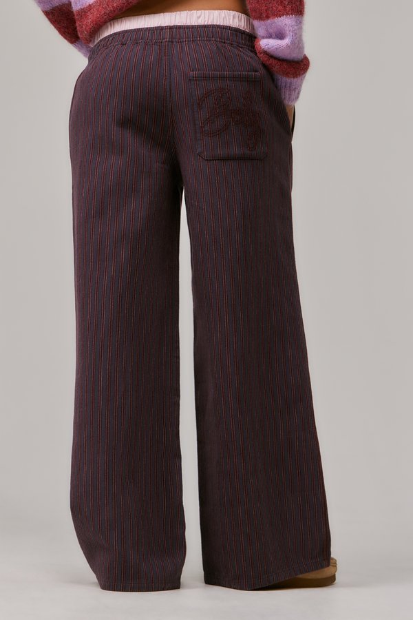 AMI HEAVY PULL ON TROUSER - Trousers - burgundy2