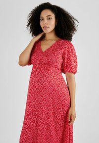 JoJo Maman Bébé MATERNITY MIDI TEA - REGULAR FIT - Dienas kleita - red
