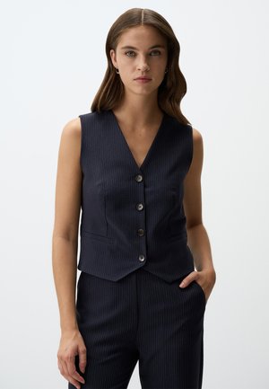 Jimmy Key V-NECK LINE PATTERNED - Veste sans manches - dark blue