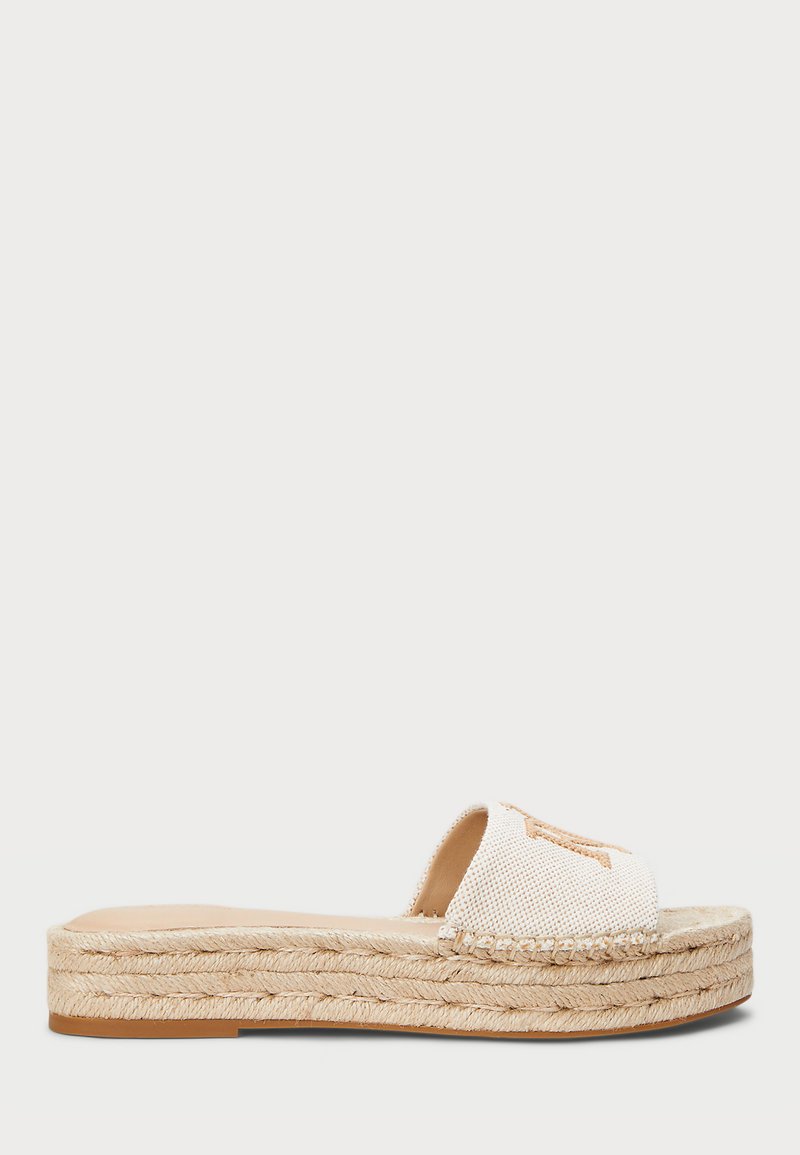 Lauren Ralph Lauren - POLLY CROSS-DYED CANVAS ESPADRILLE - Pantoletai - natural/buff, Padidinti