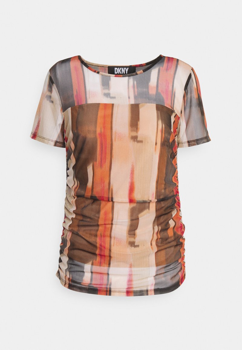 DKNY T-shirt print donkerroze