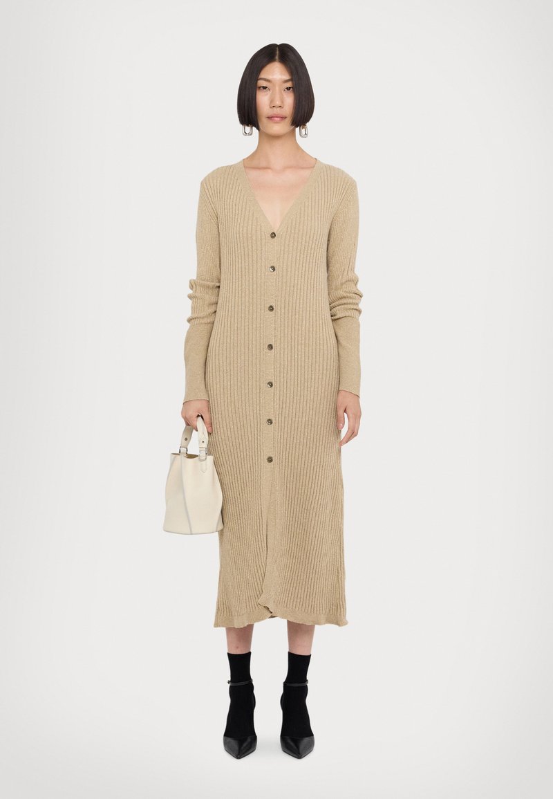 STUDIO ID CARDIGAN DRESS - Jumper dress - beige - Zalando.co.uk