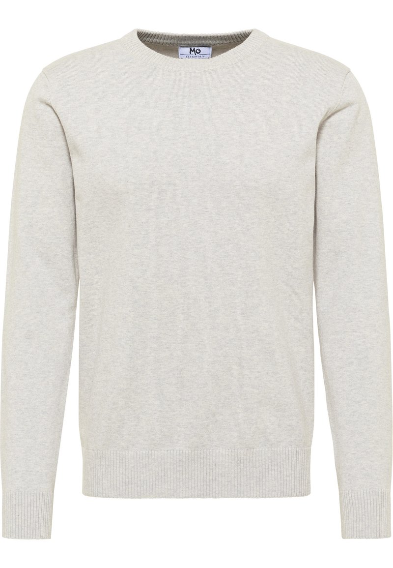 Herren Strickjacken | Mo MO BLONDA Strickpullover hellgrau melange/hellgrau-meliert - HS48118 Herren Strickjacken | Mo MO BLONDA Strickpullover hellgrau melange/hellgrau-meliert - HS48118