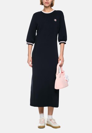 Marc Cain Sports, KLEID IN A-SHAPE MIT RIPPDETAILS - Strickkleid - navy