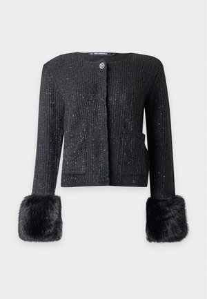 KARL LAGERFELD, BOUCLE CARDIGAN - Ζακέτα - black