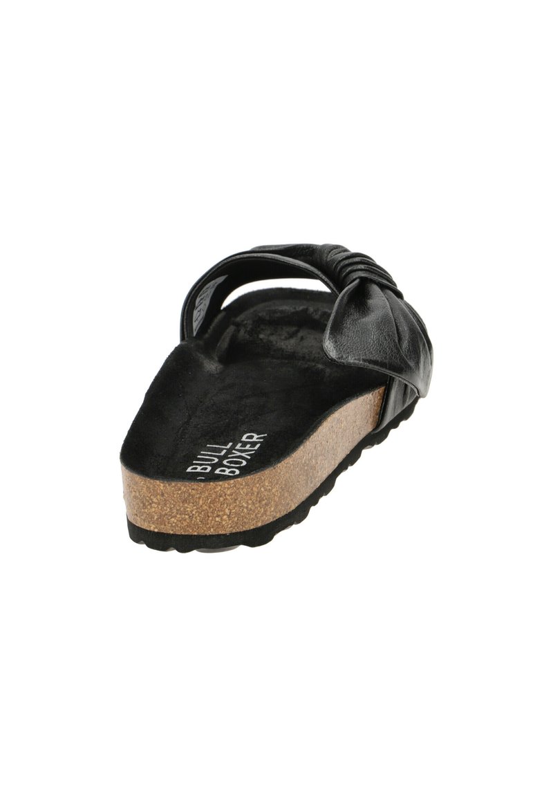 Damen Flache Pantoletten | Bullboxer Pantolette flach black/schwarz - UM18765 Damen Flache Pantoletten | Bullboxer Pantolette flach black/schwarz - UM18765