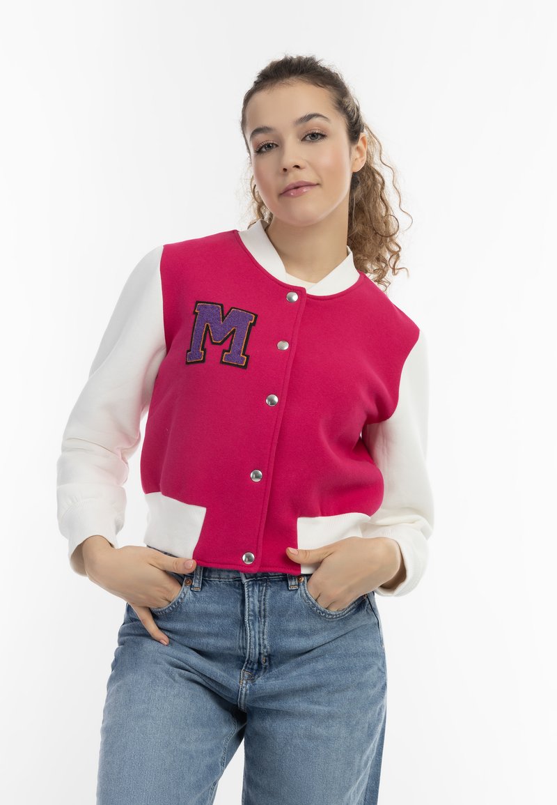 myMo COLLEGE - Sweater met rits - dunkelpink