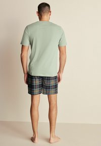 Next MOTIONFLEX COSY SET - Pizsama szett - pale green navy blue check