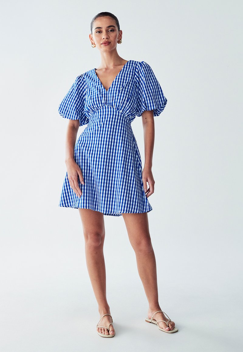 ST MRLO ALLIS MINI DRESS - Day dress - cobal gingham/blue - Zalando
