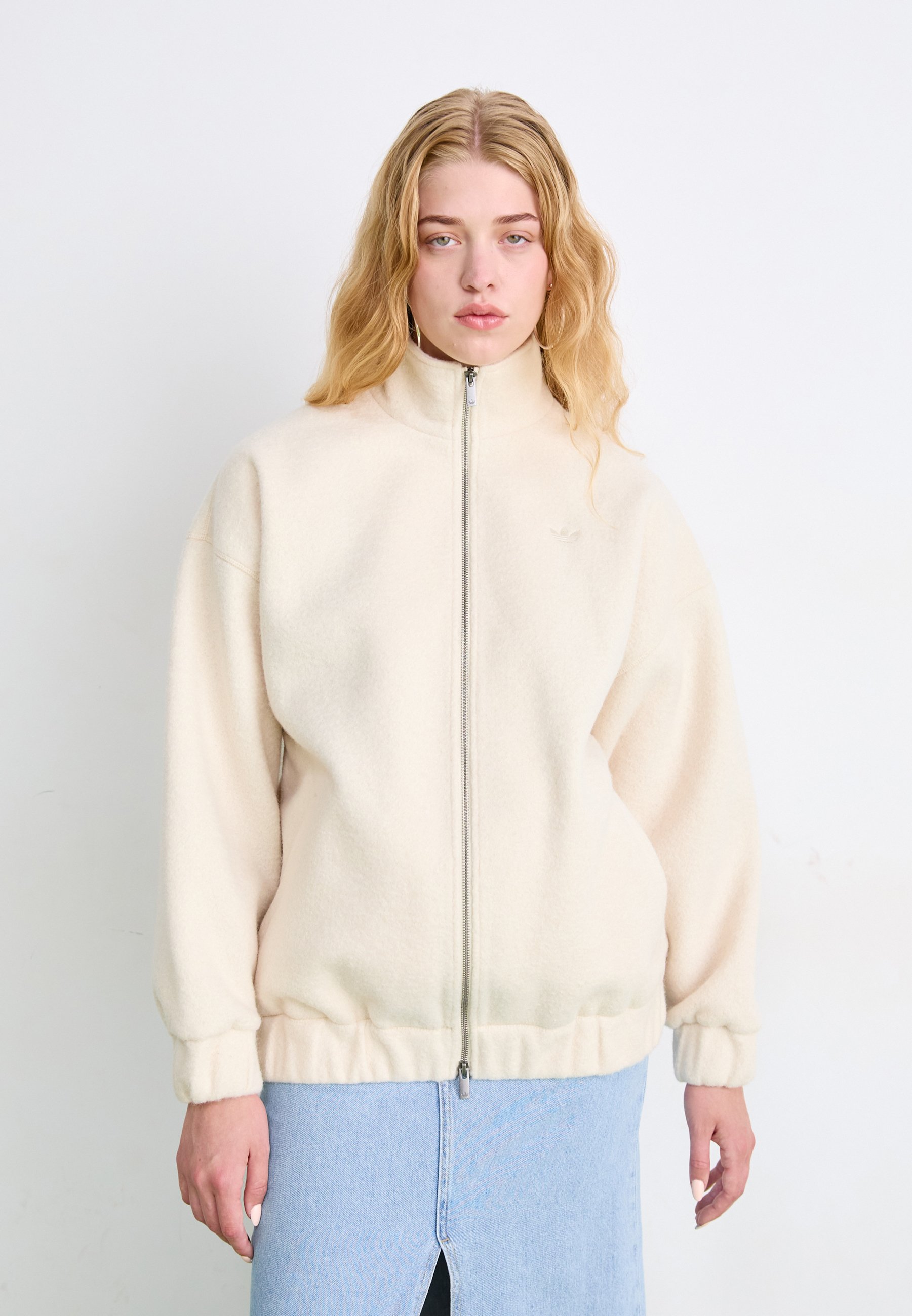 adidas Originals Fleece jacket - offwhite/off-white - Zalando.ie