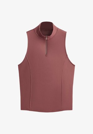 OYSHO, TECHNICAL HALF-ZIP SLEEVELESS T-SHIRT - Haut - pink