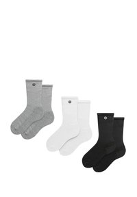DAILY ESSENTIAL 3 PACK - Sportske čarape - white heathered core light grey black