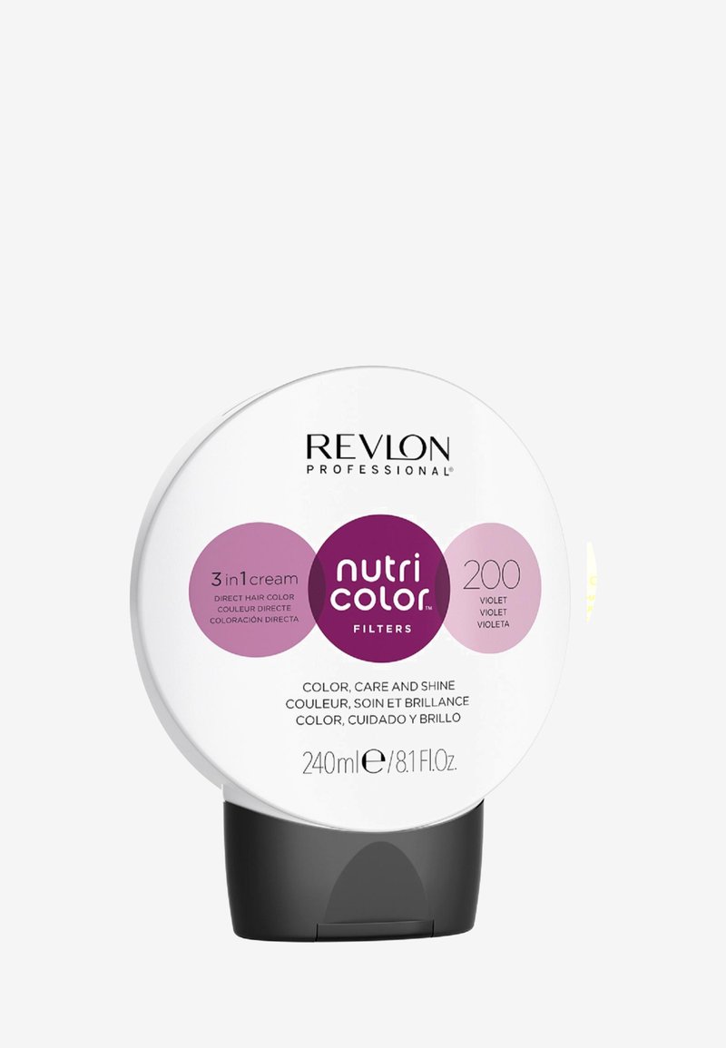 Revlon Professional - NUTRI COLOR™ FILTERS 3 IN 1 CREAM COLOR CARE AND SHINE, SEMI PERMANENT HAIR COLOUR CONDITIONER - Coloration - 200 violet, Agrandir