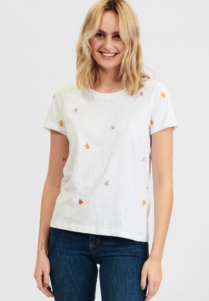 NUDOVE - Print T-shirt - bright white