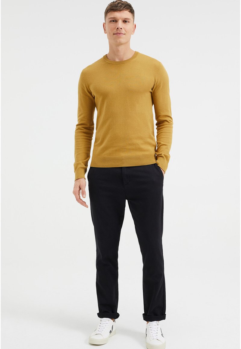 Herren Strickjacken | WE Fashion Strickpullover yellow/gelb - NU22404 Herren Strickjacken | WE Fashion Strickpullover yellow/gelb - NU22404