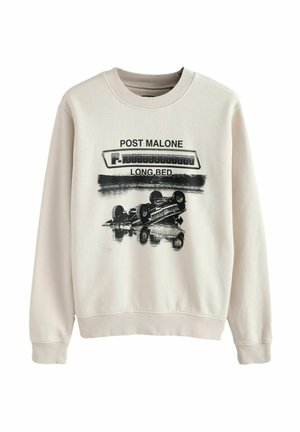 REGULAR FIT-POST MALONE GRAPHIC LICENCE CREW - Sweatshirt - ecru neutral
