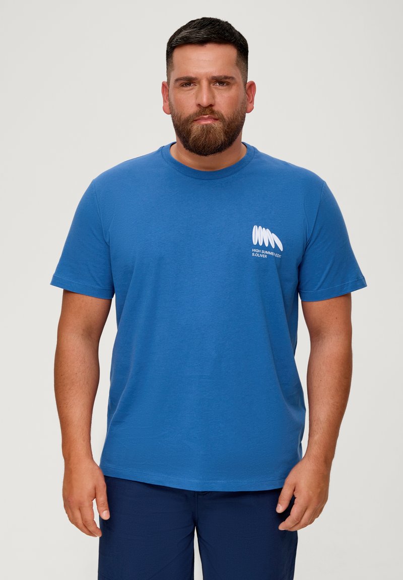 s.Oliver MIT FRONT - T-shirt imprimé - royalblau